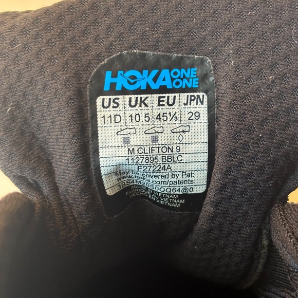 HOKA Clifton 9 GTX Running Shoes – Weatherproof Men’s - Size 11 - Black